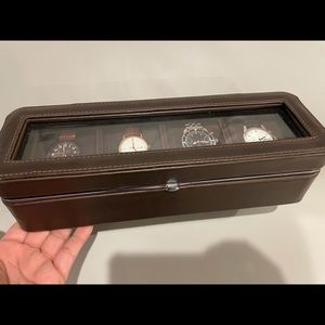 Brand new leather watch display case
